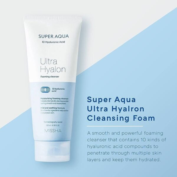 MISSHA Super Aqua Ultra Hyalron Foaming Cleanser