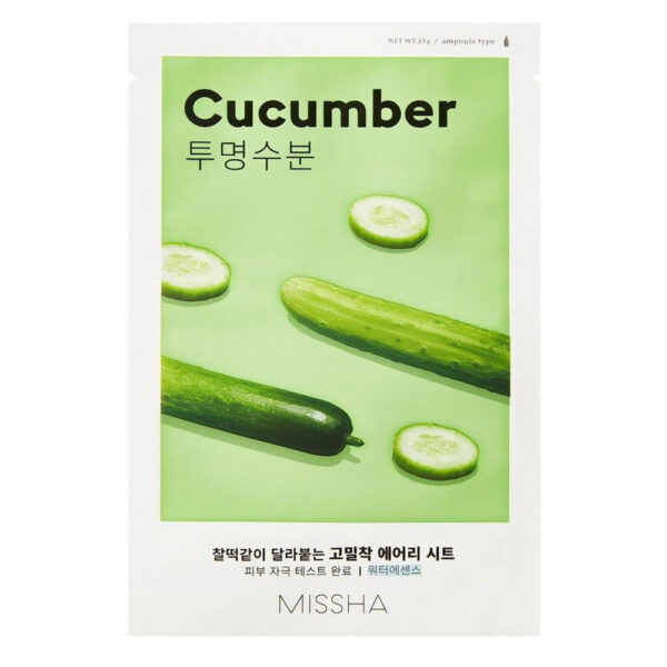 missha airy fit sheet mask cucumber