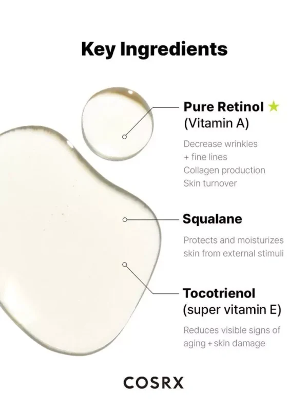 COSRX The Retinol 0.5 Oil 20ml_Ingredienser
